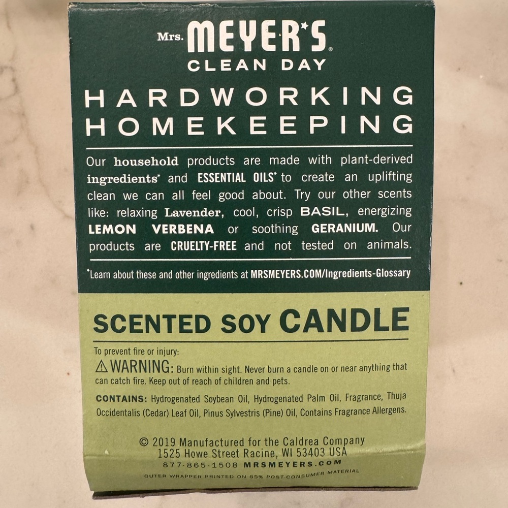 NWT Mrs. Meyer's Clean Day Scented Soy Candles - Picture 3 of 11